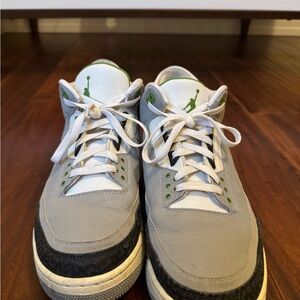 Gray Jordan 4s “chlorophyll”